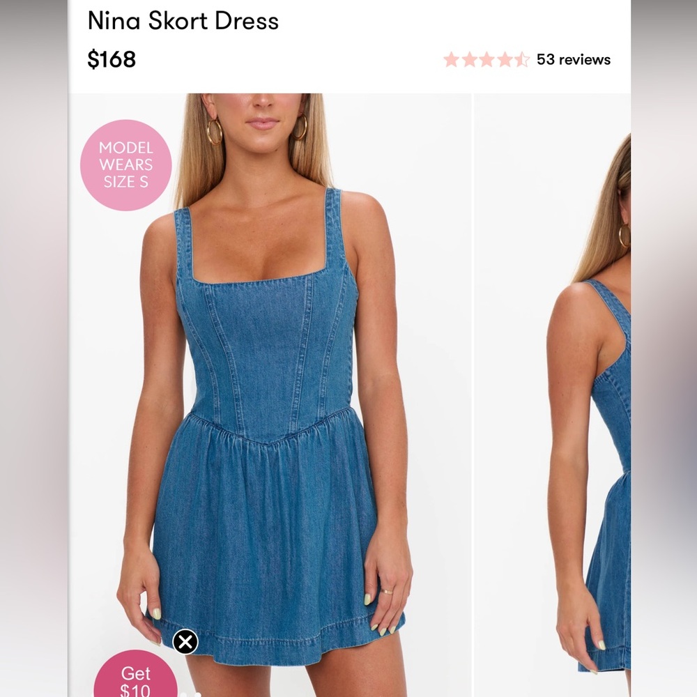 Show Me Your MuMu Nina Denim Skort Dress